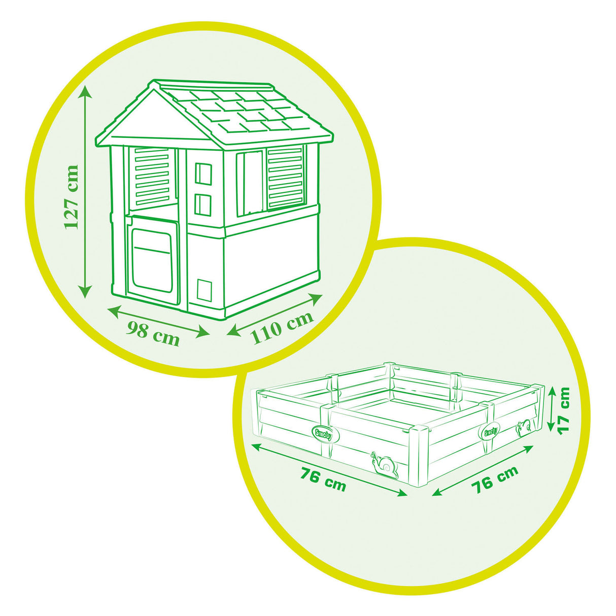 Smoby Square Speelhuis med sandkasse