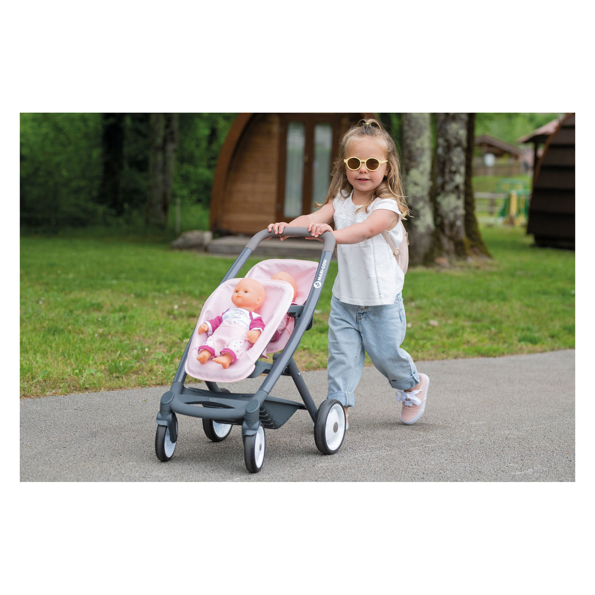 Smoby Maxi-Cosi doll pram for 2 dolls