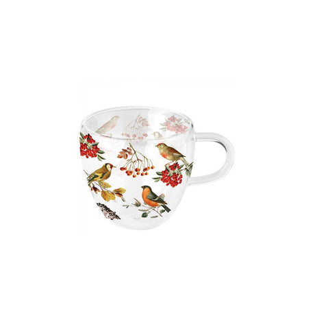 Ambiente dubbelwandig glas 0,2l autumn birds