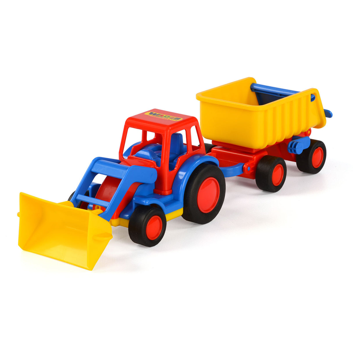 Cavallino Toys Cavallino Basics Tractor con pala e rimorchio