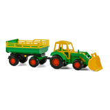 Cavallino Toys Cavallino traktor med frontlæsser og trailer grøn