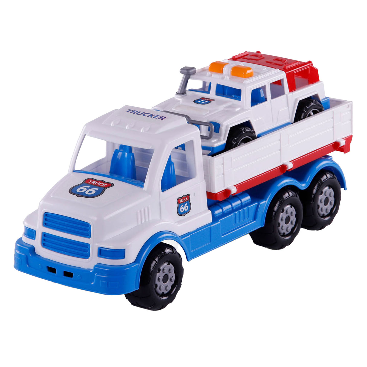 Cavallino toys cavallino xl torpedo vrachtwagen met jeep, 46,6cm