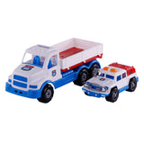 Cavallino toys cavallino xl torpedo vrachtwagen met jeep, 46,6cm