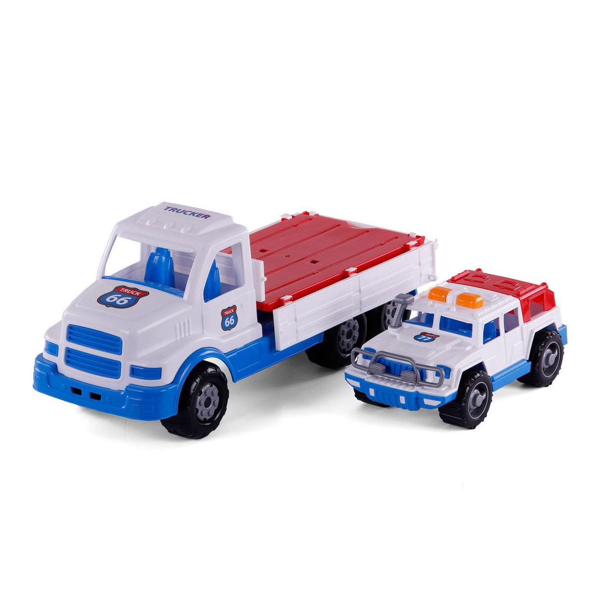 Cavallino toys cavallino xl torpedo vrachtwagen met jeep, 46,6cm