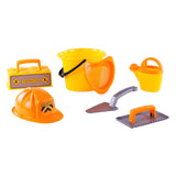 Cavallino Toys Cavallino Brick Bucket Conjunto con herramientas y casco, 6dlg.