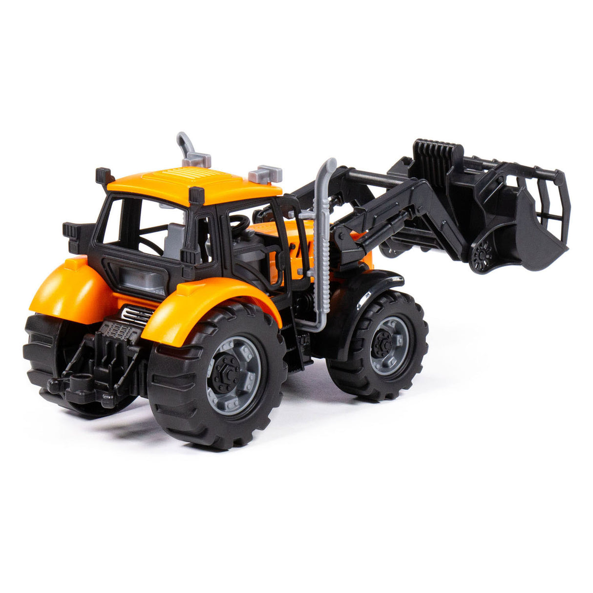 Cavallino Toys Cavallino traktor med oplader gul, skala 1:32