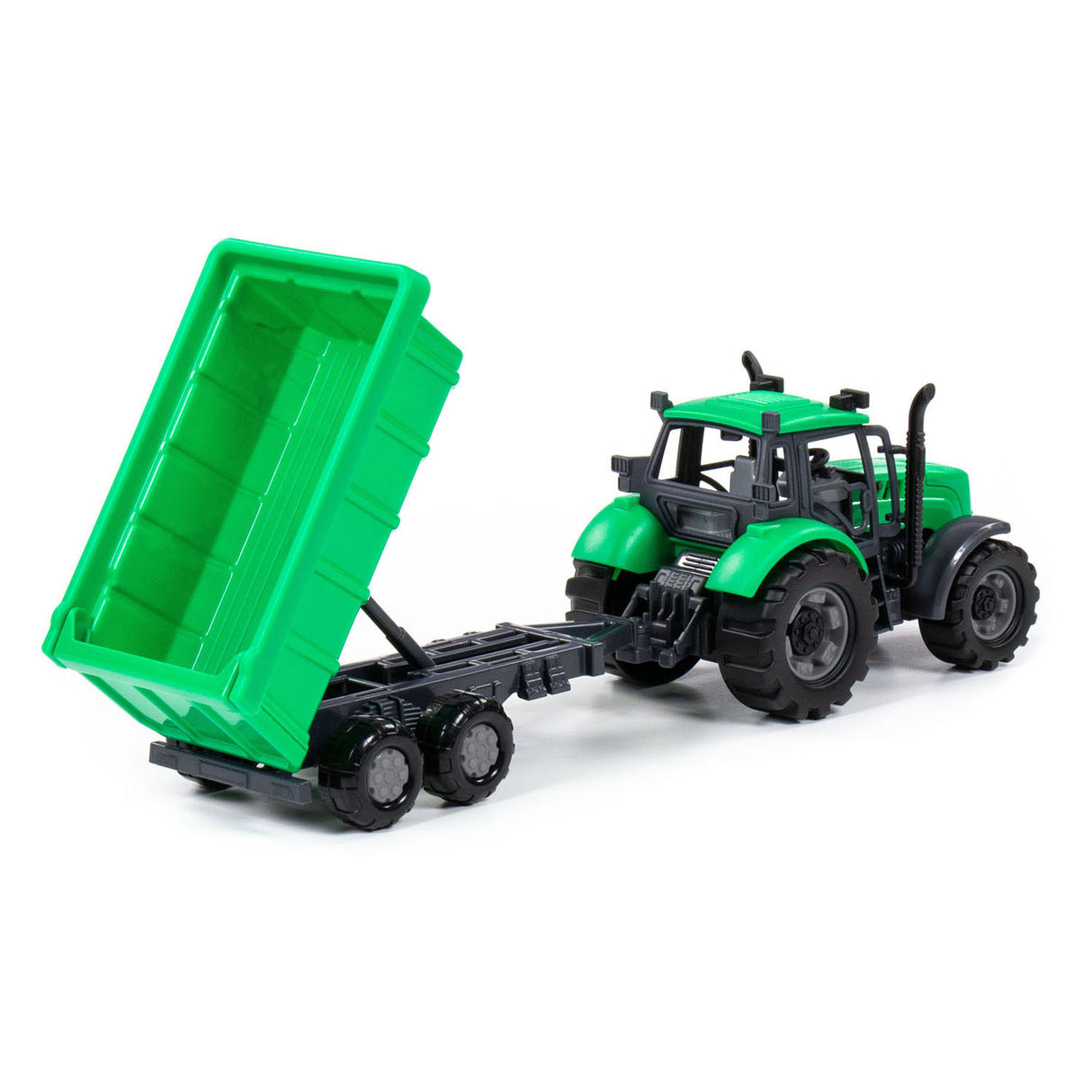 Cavallino Toys Cavallino -traktor med tilt Truck Trailer Green, skala 1:32