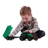 Cavallino Toys Cavallino -traktor med tilt Truck Trailer Green, skala 1:32