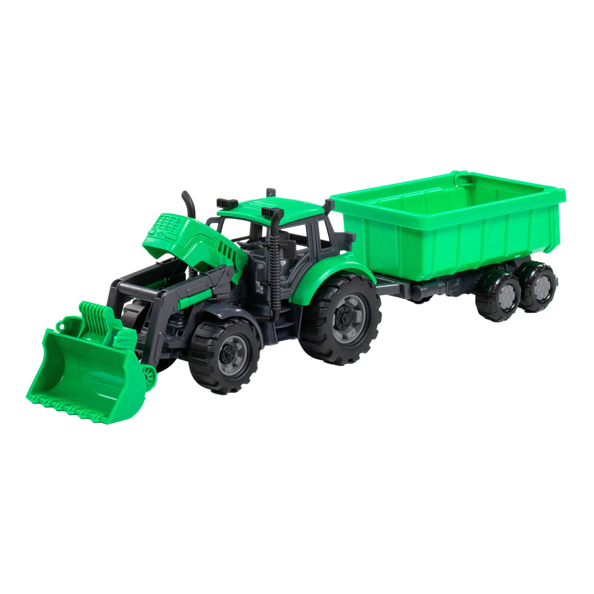 Cavallino Toys Cavallino Ciągnik z ładowarką i zaopatrzeniem w zielone tortury, skala 1:32