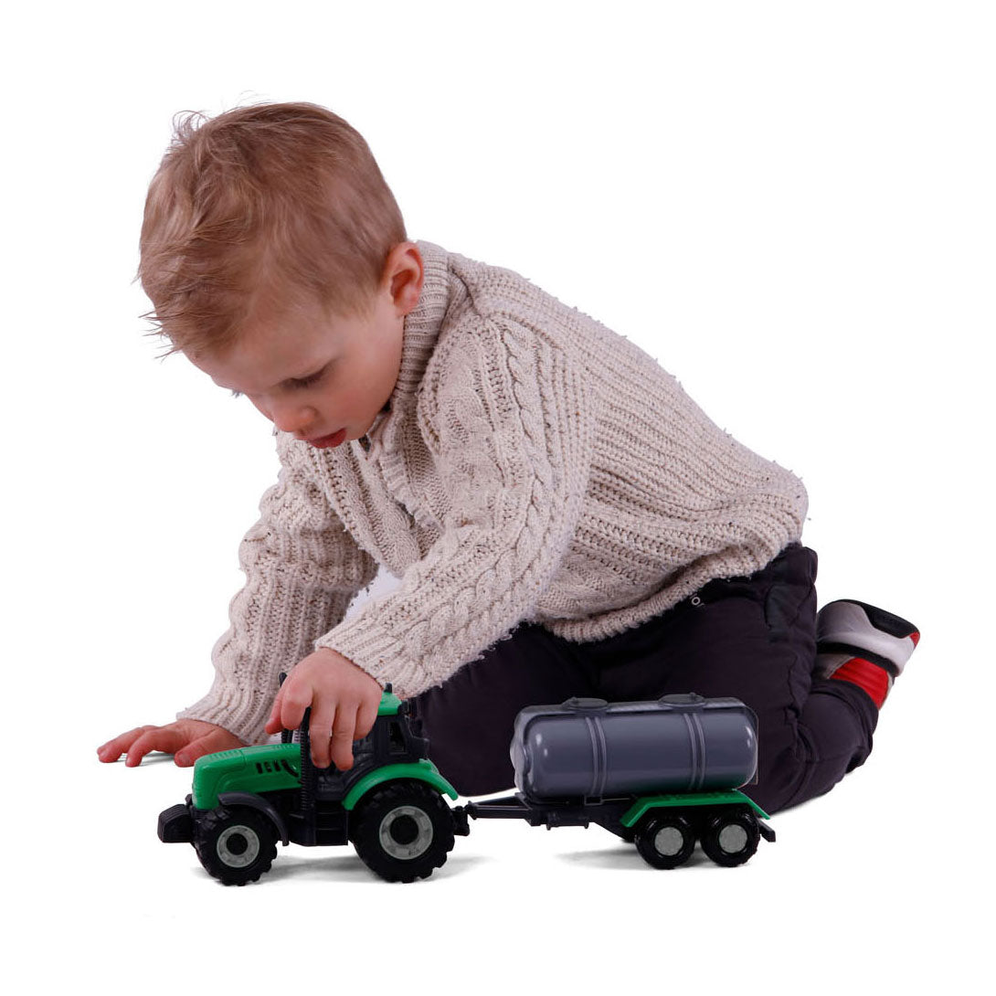 Cavallino Toys Cavallino traktor med tankskib Green, skala 1:32