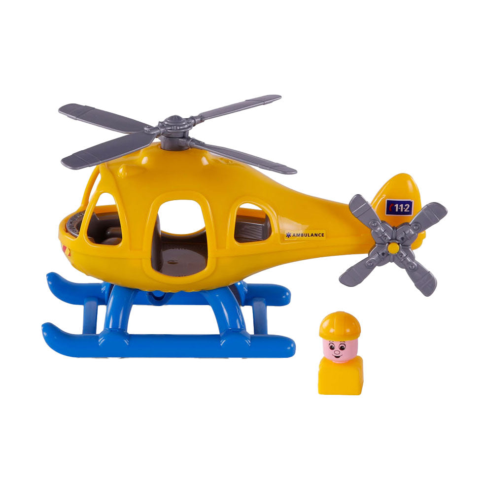 Cavallinino Spillsaachen Cavallinino Ambulanz Helikopter mat Spillfigur, 29.5 cm