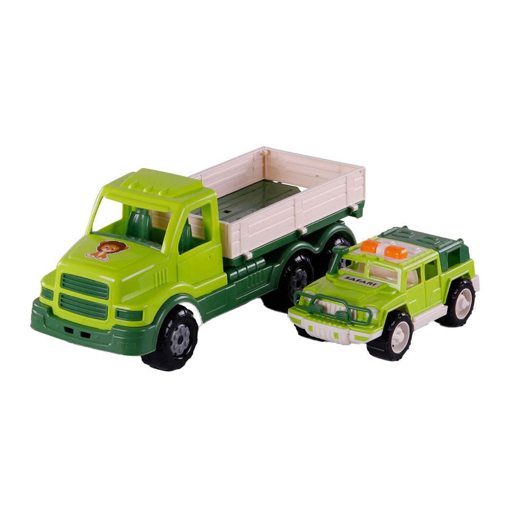 Cavallino Toys Cavallino XL Torpedo truck with Survival Jeep Groen, 44.5cm