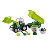 Cavallino Toys Cavallino XL Traktorgrün mit Kippanhänger und Eimer -Set, 9dlg.