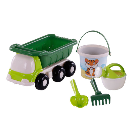 Cavallino Toys Cavallino Beach KiepWagen mit Eimer Set Green, 5dlg.