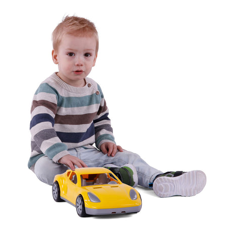 Cavallino raceauto geel, 36cm