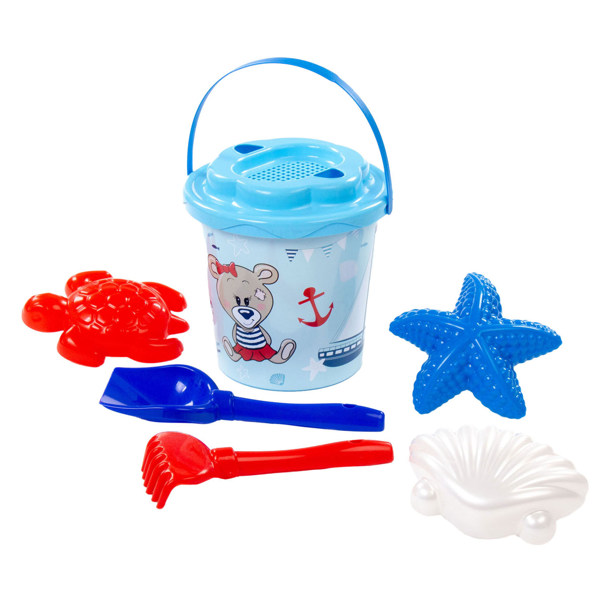 Cavallino Toys Cavallino XL Bucket Set Blau, 7dlg.