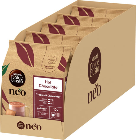 Nescafé dolce gusto neo sachets hot chocolate - 5x 12 sachets voor 12 koppen chocomelk