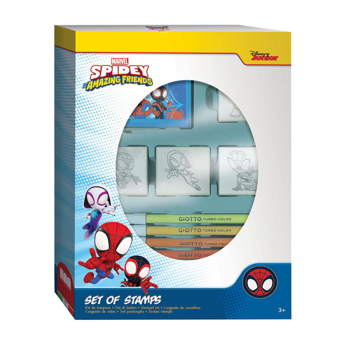 Conjunto de sellos de Spidey multiprint con 4 sellos