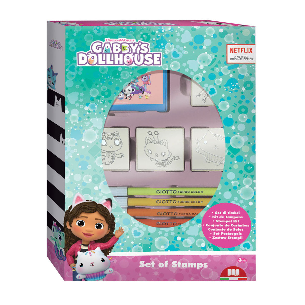 Multiple Gabbys Dollhouse Stamp Set med 4 stämplar