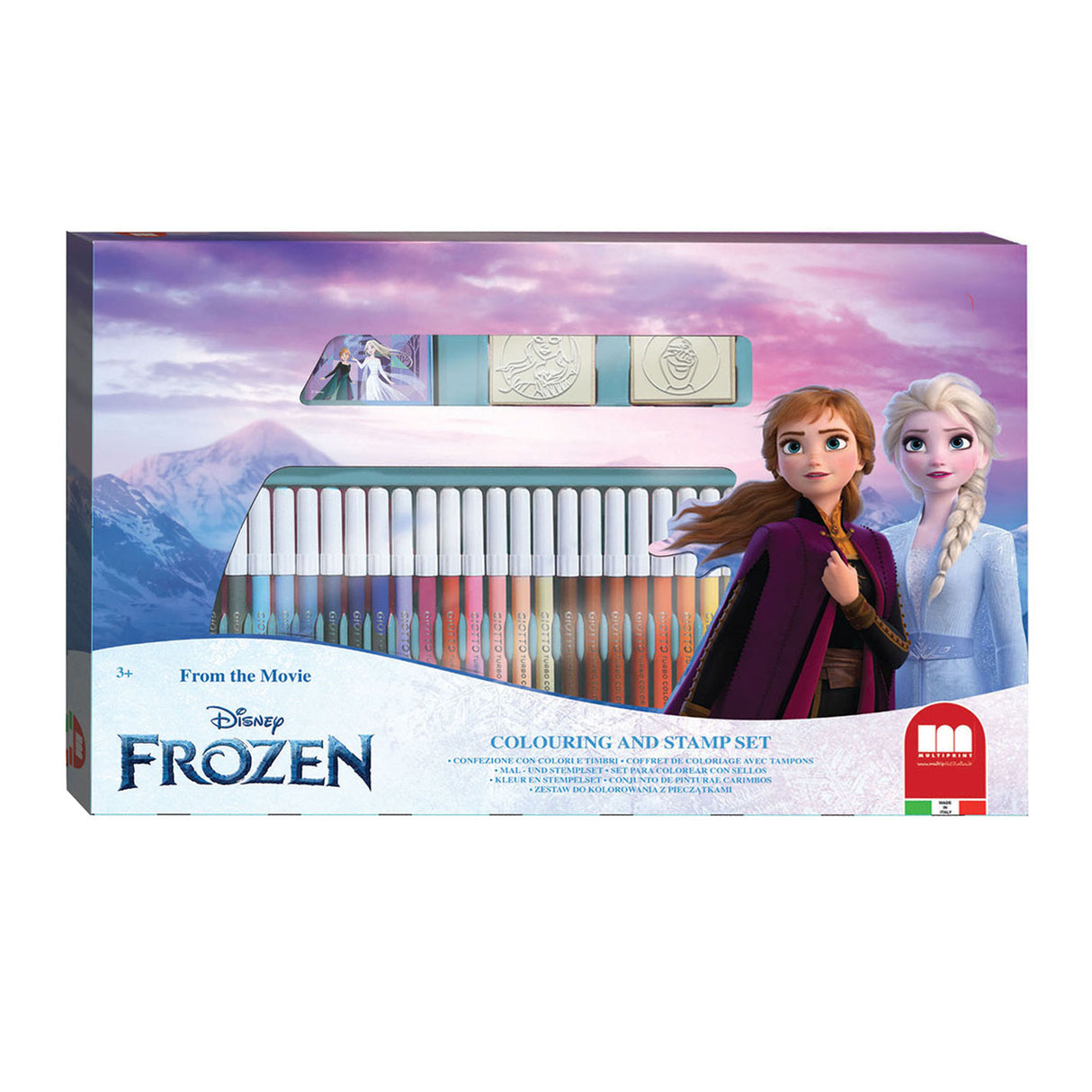 Multiprint frozen kleurset met stempels, 41dlg.