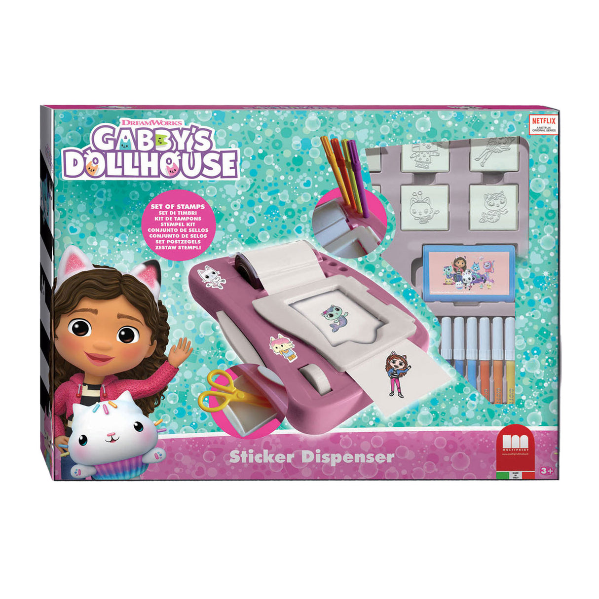 Multiprint Gabbys Dollhouse Sticker Machine Set