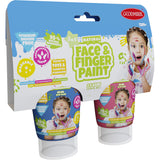 Boti Natural Face Fingerpaint Tube - Blått och rosa, 2x65 ml