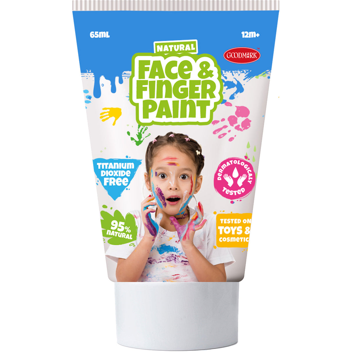 Boti Natural Face FingerPaint Tube - černá a bílá, 2x65ml