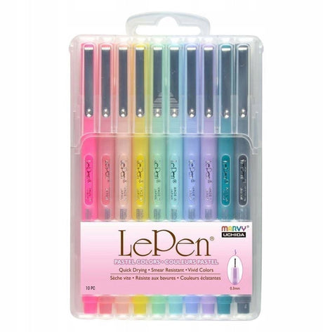 Merkloos sans marque set van 10 pastel fineliners, 0.3 mm - merkloos