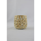 Mansion atmosphere hã©rault votive waxinelichthouder beige 8x8x7cm