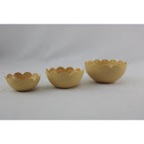 Mansion atmosphere loire votive waxinelichthouder beige set a 3