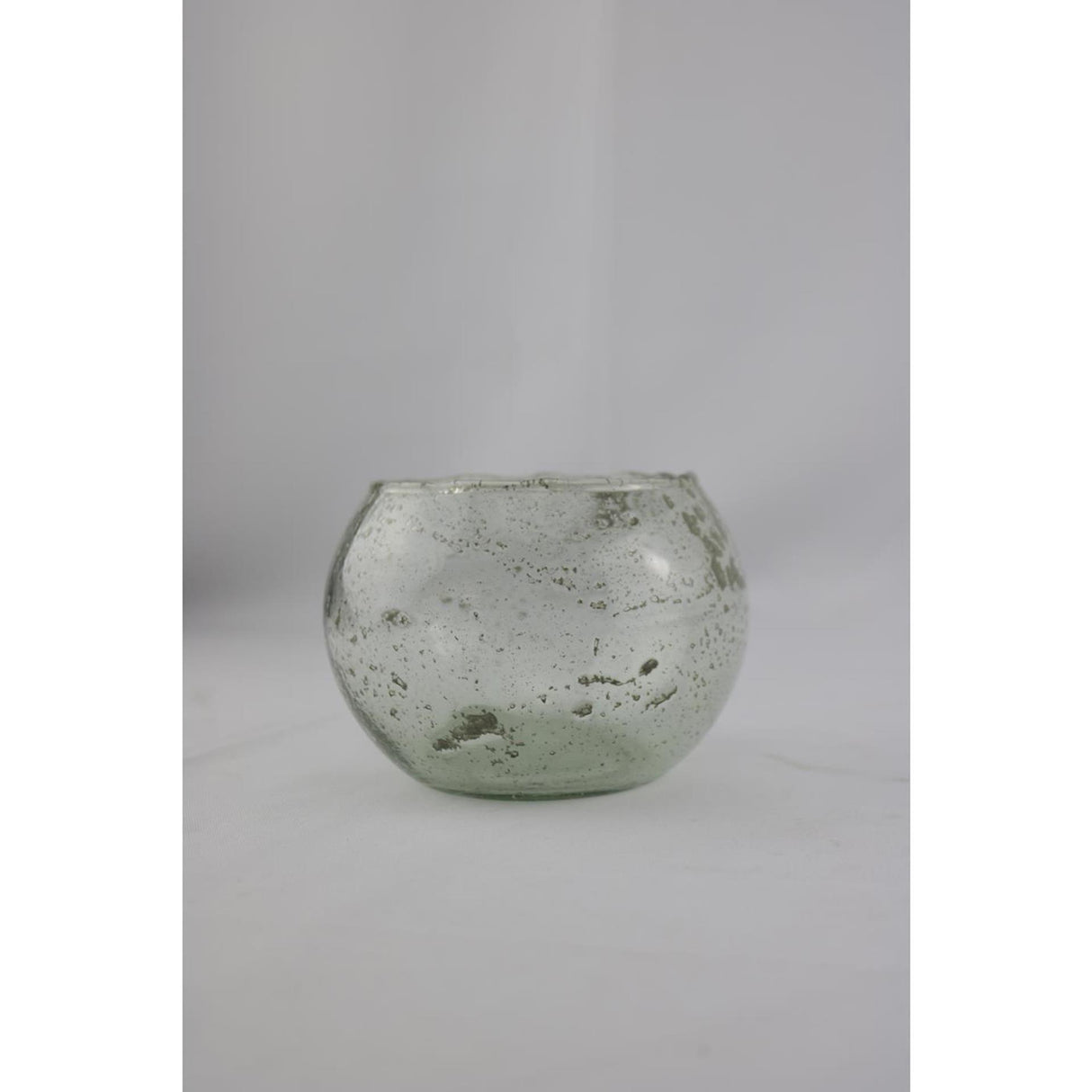 Mansion atmosphere vaas bol bubbel glas 14x14x10cm