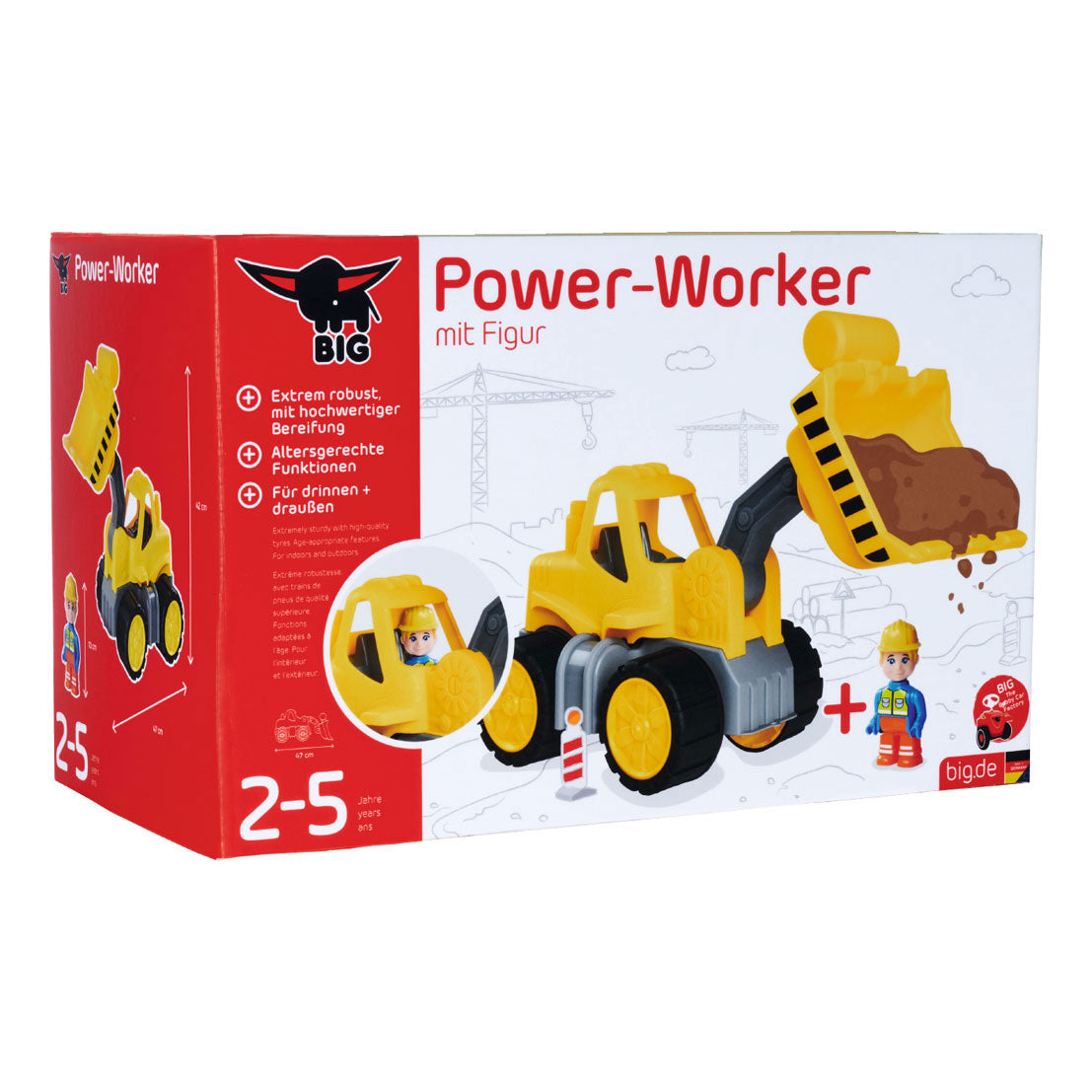 Big Power Worker Midi Wheel Lauer Schaufel mit Abbildung