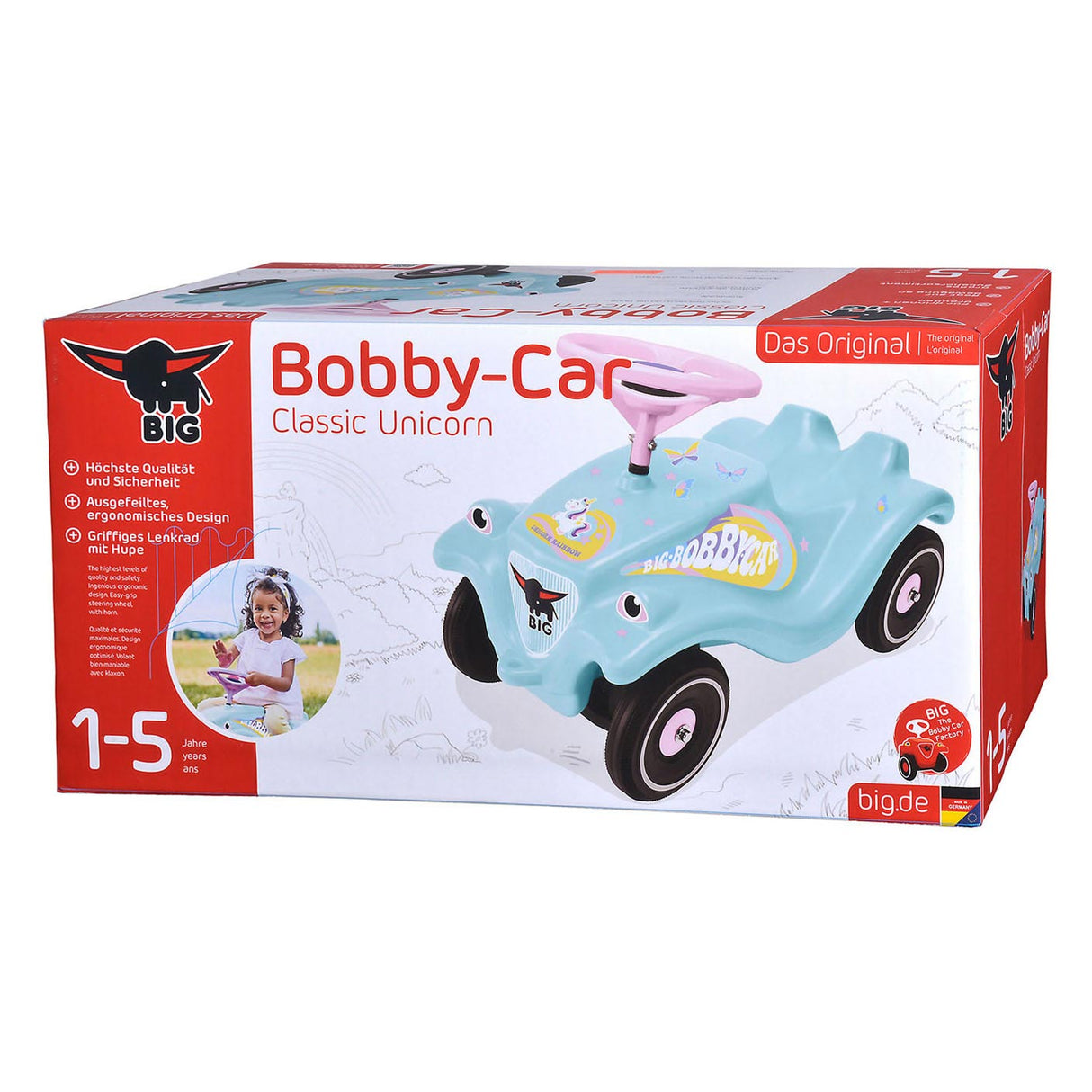 Big bobby car eenhoorn loopauto