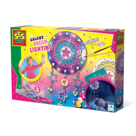Ses creative galaxy dromenlamp - dromenvanger met lichtsnoer - voor meisjes vanaf 6 jaar - dromenvanger maken - schoencadeautjes sinterklaas