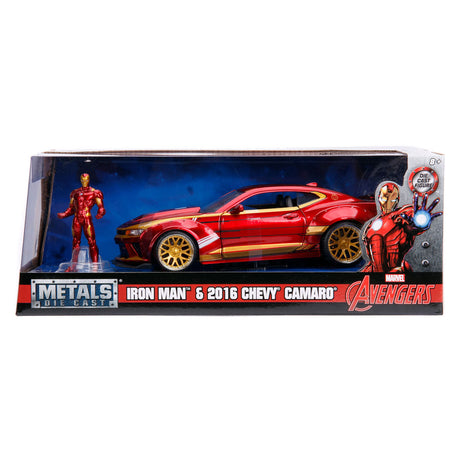 Jada toys - marvel ironman 2016 chevy camaro ss - 1:24 - die-cast - vanaf 8 jaar - speelgoedvoertuig