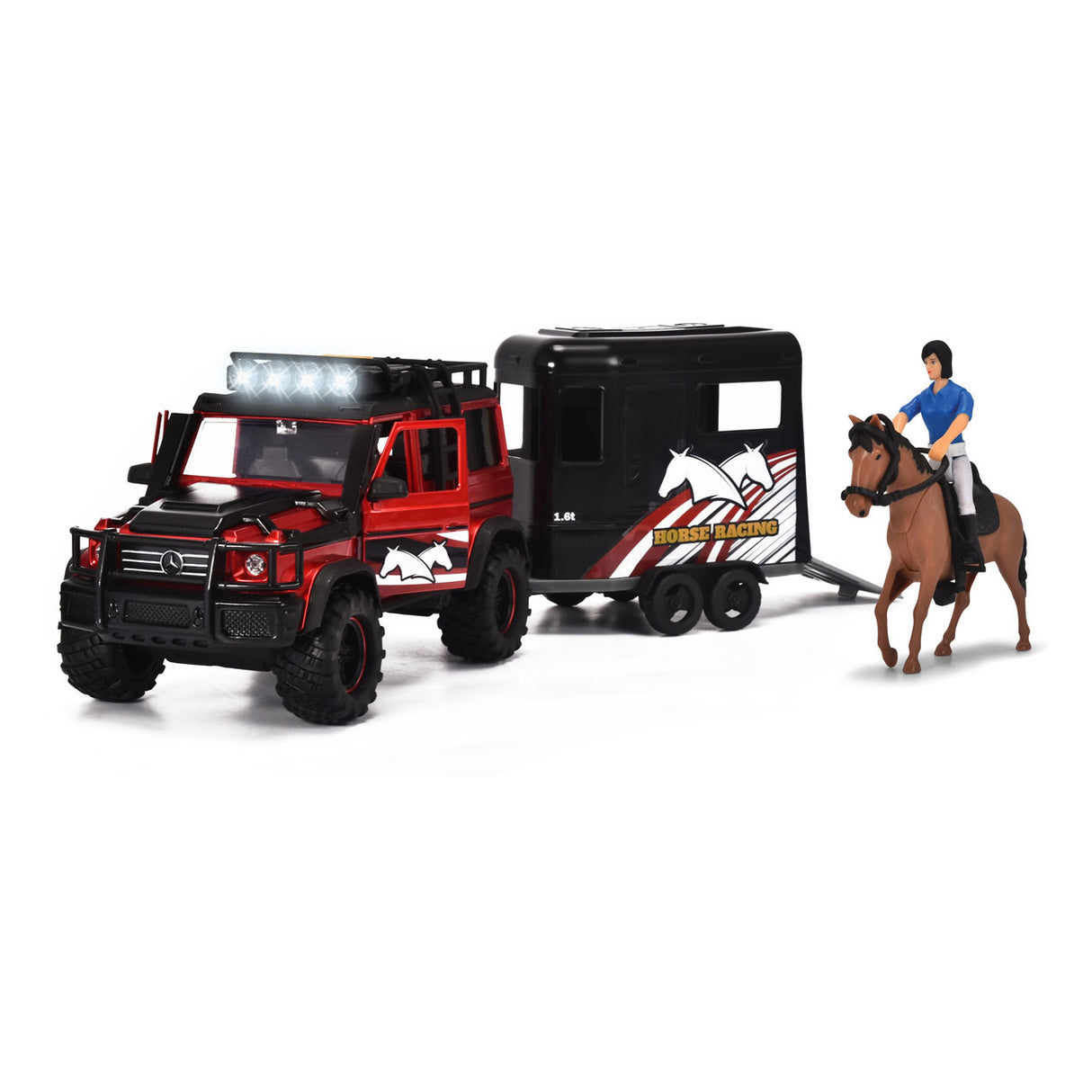 Dickie Jeep avec set de jeu de remorque de cheval