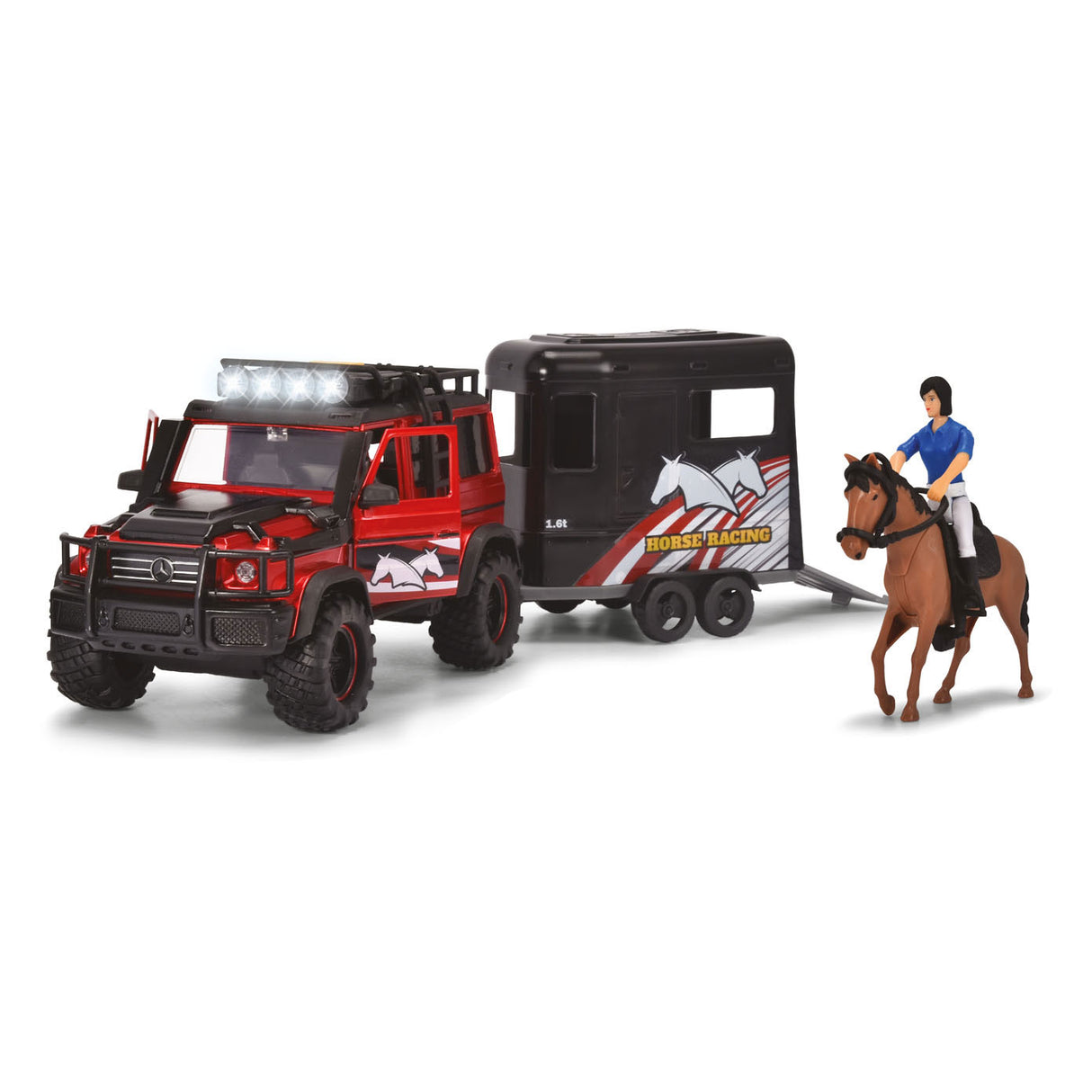 Dickie Jeep avec set de jeu de remorque de cheval