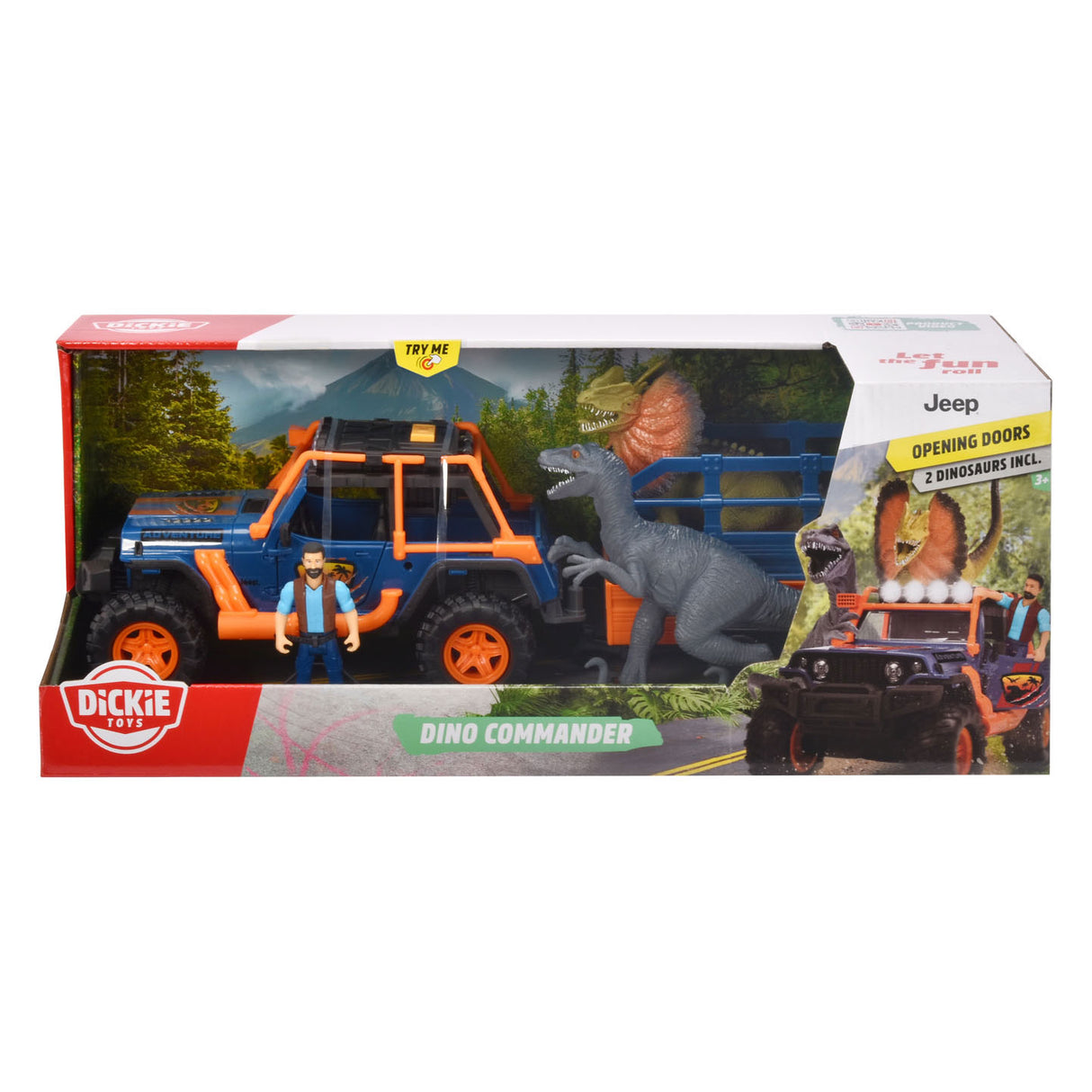 Dickie dino jeep met trailer speelset