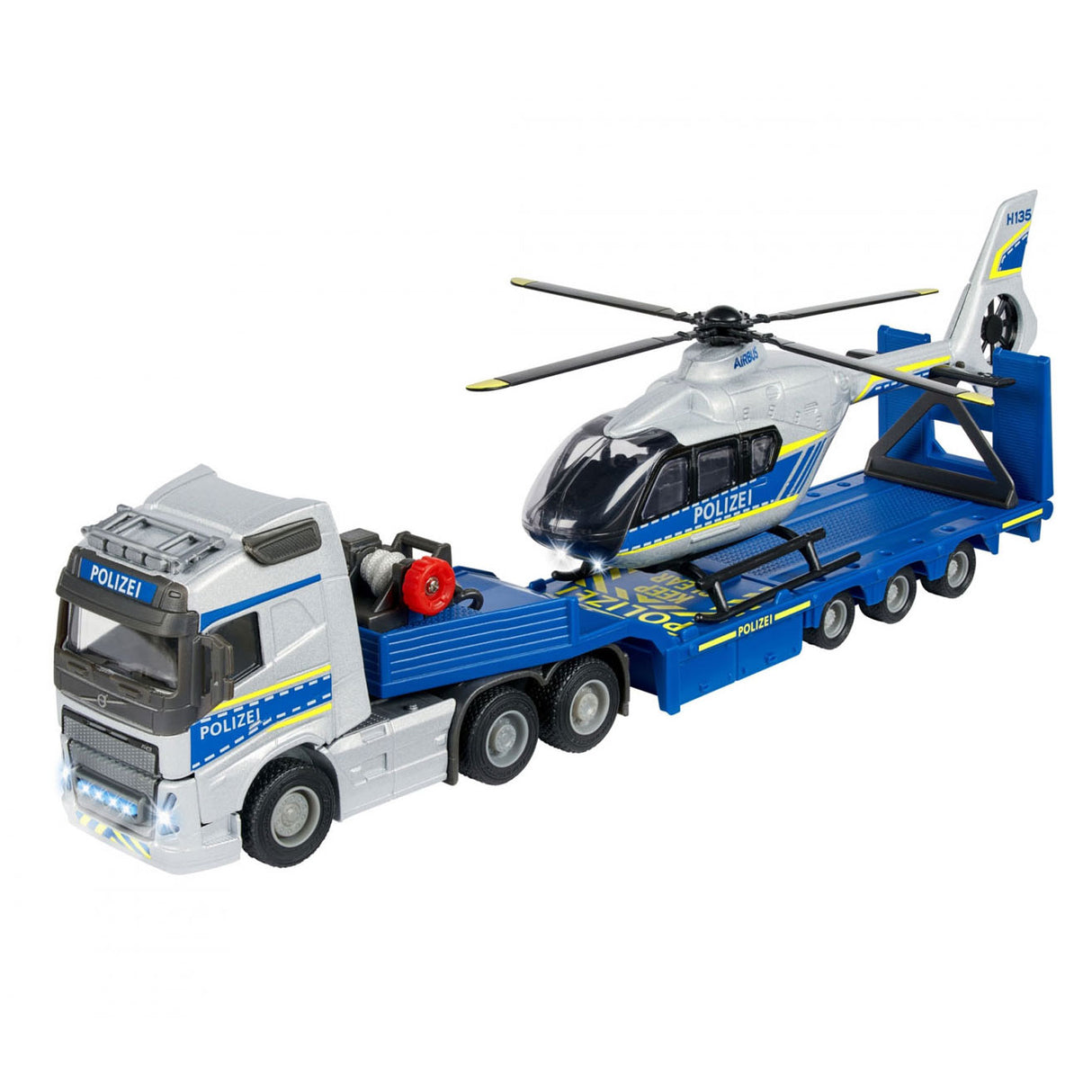 Majorettte Volvo Camion mat Helikopter Police