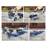 Majorette Volvo truck with helicopter Police