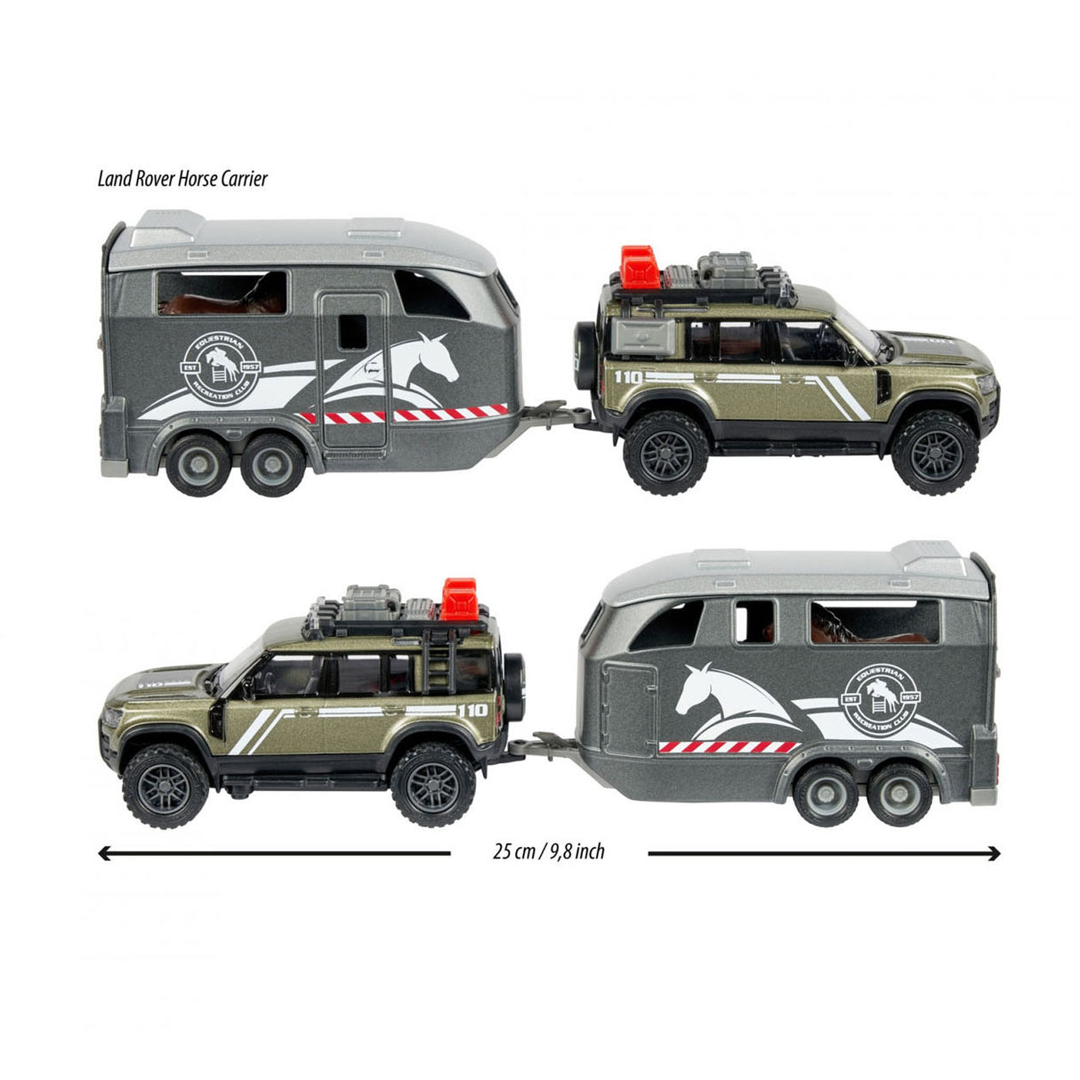 Majorette Land Rover met Paardentrailer