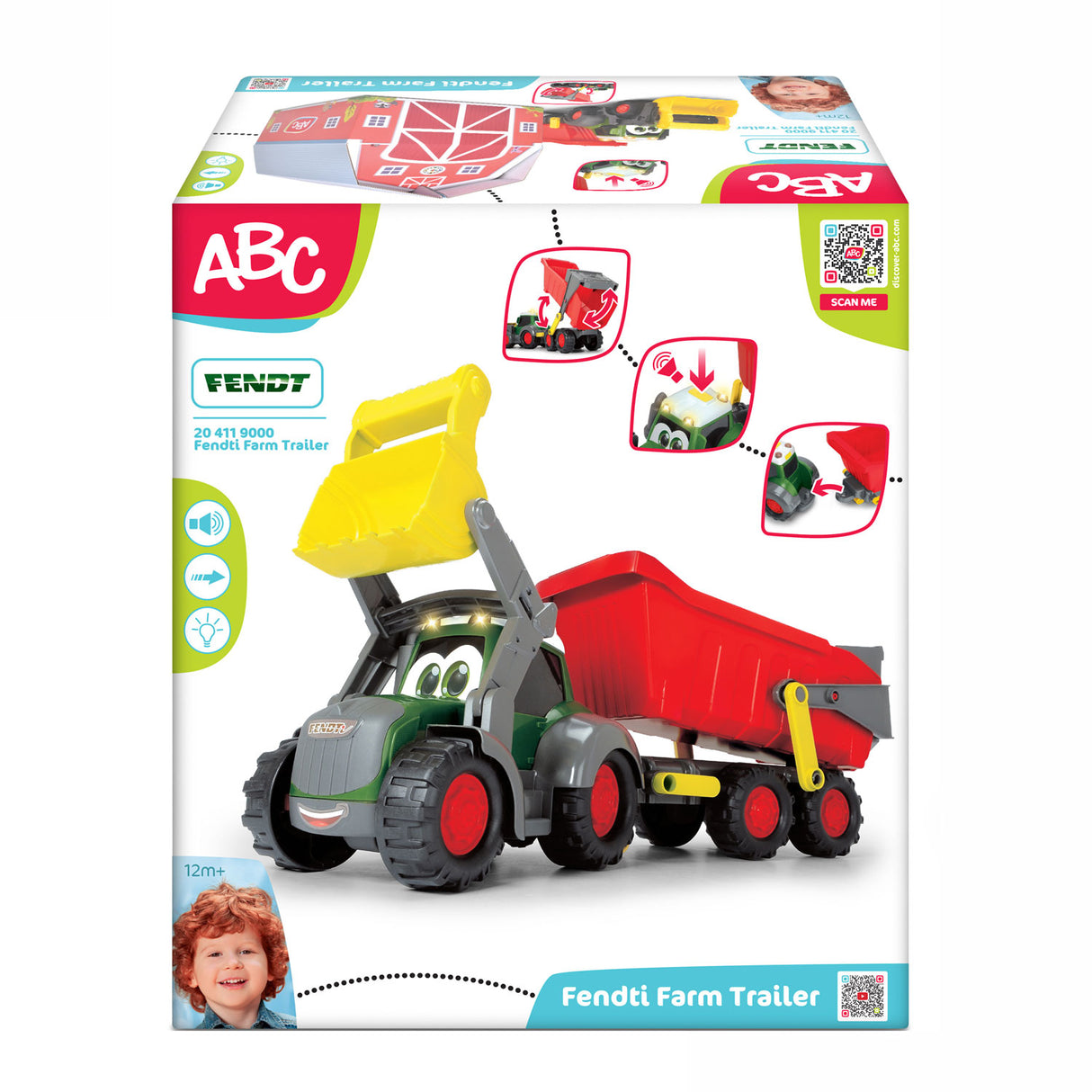 ABC Fendi Traktor mat Trailer a Bauerenhaff