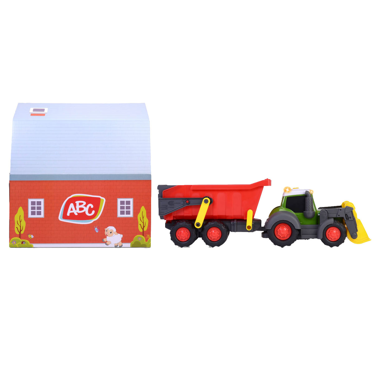 ABC Fendi Traktor mat Trailer a Bauerenhaff