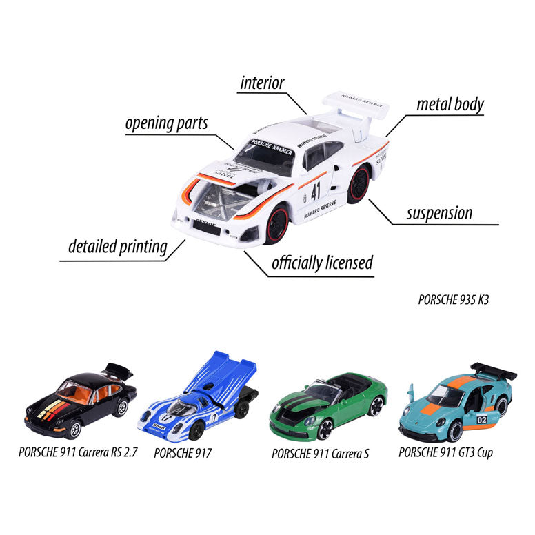 Majorte Porsche Motorsport Cars Darilni paket, 5st.