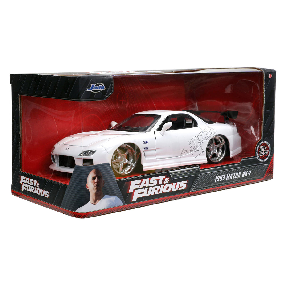 Jada Die Cast Fast Furious 1993 Mazda RX-7 Racing Car 1:24