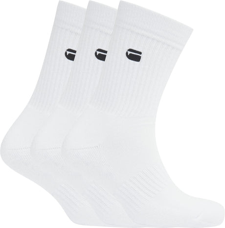 G-star heren 3p sokken sport logo wit 40-43