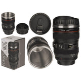 Ootb reisbeker camera lens rvs 15cm