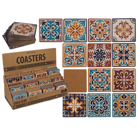Ootb onderzetter mozaïk kurk 9,5x9,5x0,5cm