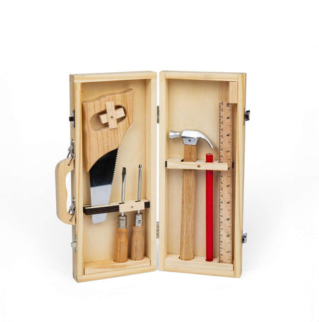 Bigjigs houten diy gereedschapskist, 6dlg.