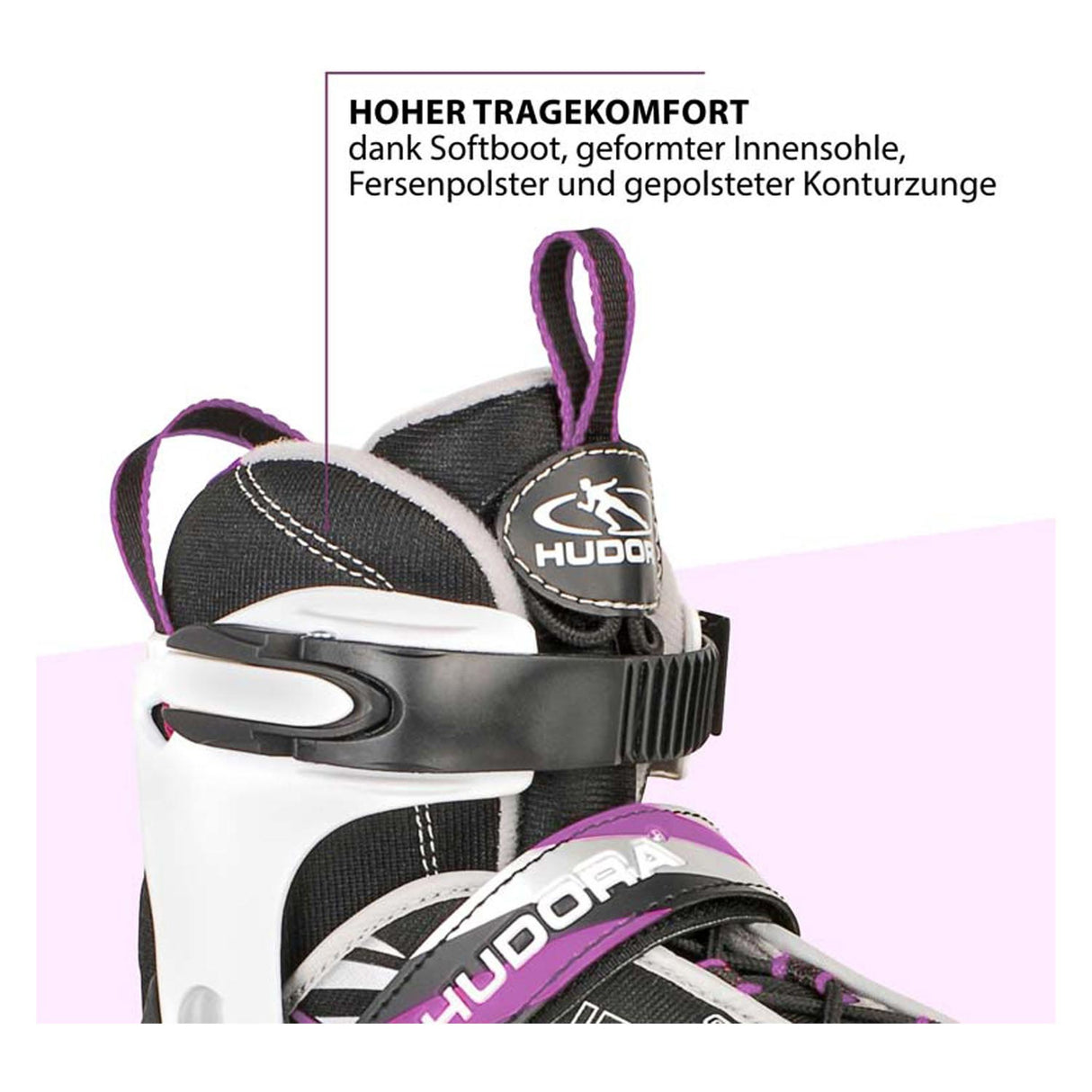 Hudora Kanner Skeller Mia Purple, Gréisst 33-36